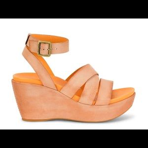 Kork-Ease Amber Wedge Sandals Nude Size 8